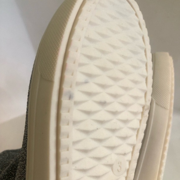 Cat & Jack Girls Annora Sock Silver Metallic Glitter High Top Sneakers Size 3 - Picture 14 of 14